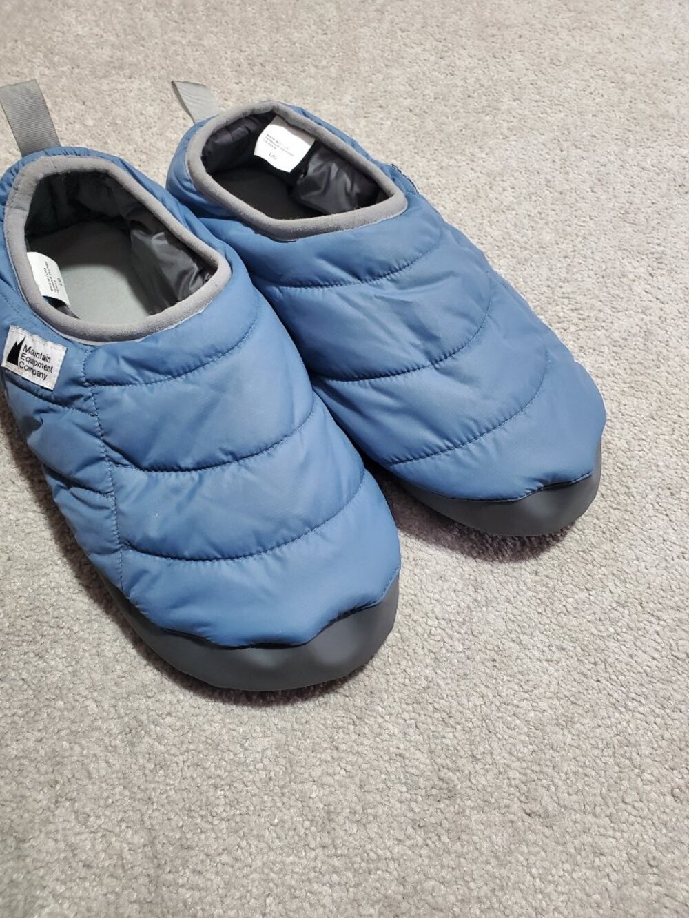 MEC Hut Slippers Pertex Quantum Puffer Nylon Cozy Warm Blue Men's Large, 9-11 - Picture 5 of 11